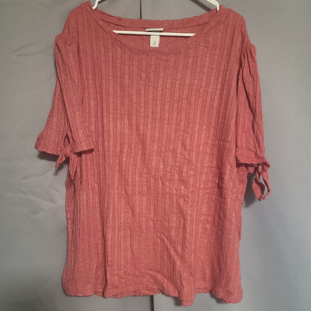 Short sleeve sweater orange color sz 3x